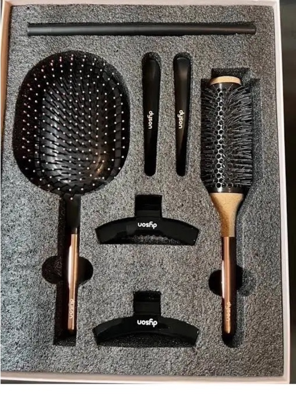 Hair Brush and Clips Set